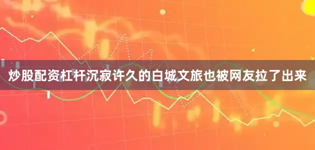 炒股配资杠杆沉寂许久的白城文旅也被网友拉了出来
