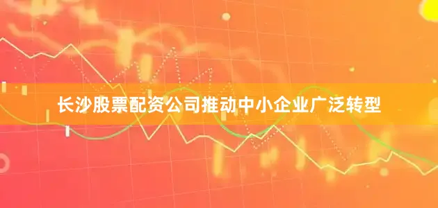 长沙股票配资公司推动中小企业广泛转型