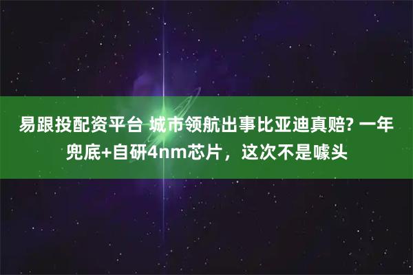易跟投配资平台 城市领航出事比亚迪真赔? 一年兜底+自研4nm芯片，这次不是噱头